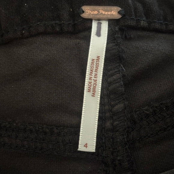 NEW Free People High Time Velvet Kick Flare Pants Black Boho High Rise Size 4 - Picture 4 of 4